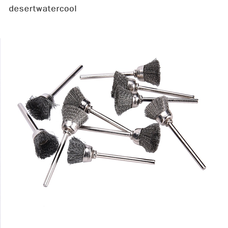Deid 10PCS Stainless Steel Wire Cup Sikat Mini Cocok Dremel Rotary Alat Aksesori 13mm Martijn