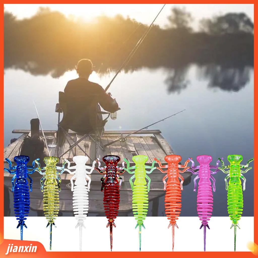 (In Stock) 10Pcs 4.2cm0.45g Umpan Ikan Simulasi Tinggi Menggoda Elastis Warna-Warni Lembut Palsu Lure Umpan Cacing Fishing Tackle