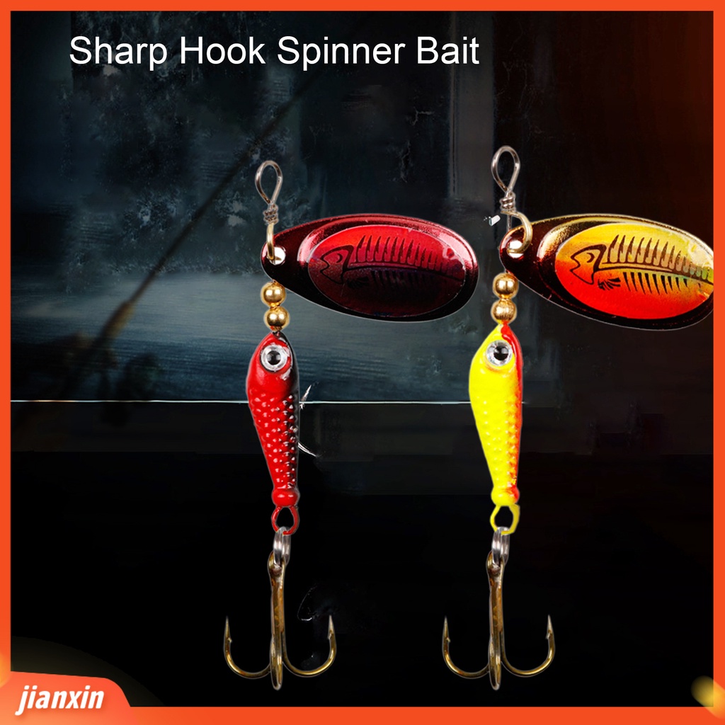 (In Stock) 9g /7cm Umpan Pancing Bentuk Hidup Tahan Air Rotary Payet Treble Hook Reusable Angling Stainless Tajam Hook Spinner Umpan Perlengkapan Memancing