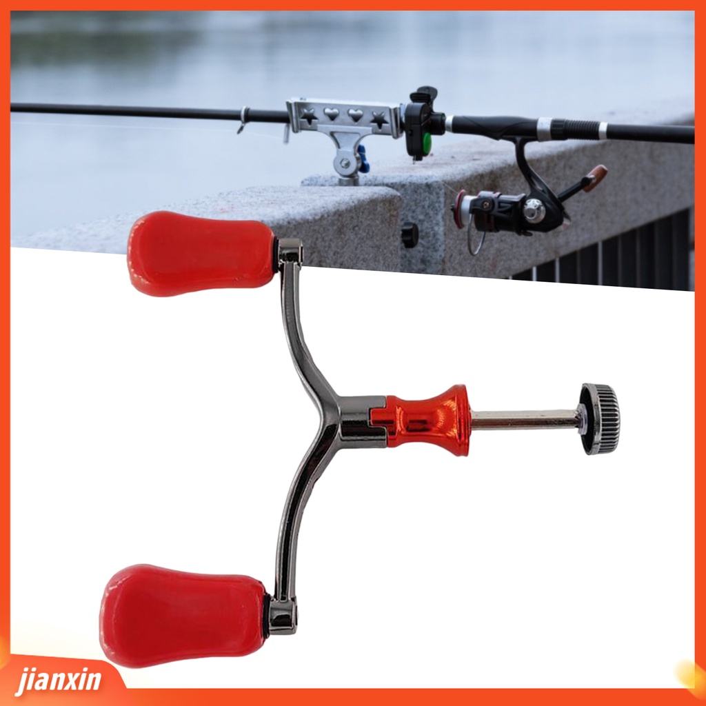 (In Stock) Pegangan Reel Pancing Desain Ergonomis Tahan Korosi Reusable Double Handle Instalasi Mudah Pegangan Reel Pancing Double Knob Grip Pengganti Perlengkapan Memancing