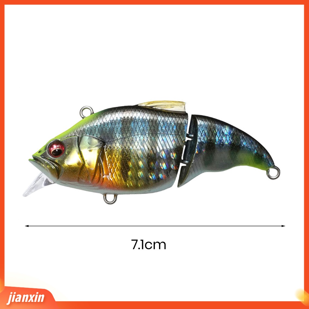 (In Stock) 71mm /9.7g Umpan Pancing 2bagian Kait Tajam Simulasi Lapisan Reflektif 3D Mata Laut Kecil Memancing Mengambang Buatan Ikan Kecil Umpan Perlengkapan Memancing