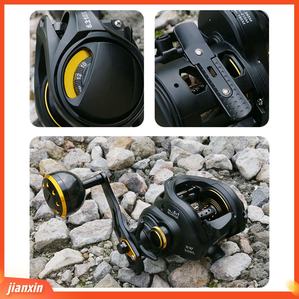 (In Stock) BW300 Baitcasting Reel 6+1BB Bearing Kapasitas Besar Stabilitas Tinggi Air Asin Memancing Berputar Drag Untuk Pecinta Memancing