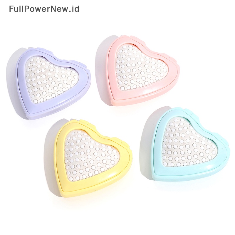Power Mini Portable Lipat Compact Heart Pocket Sikat Rambut Cermin Styling Aksesoris ID