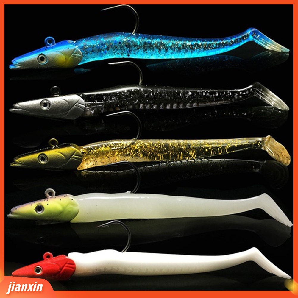 (In Stock) 11cm Umpan Pancing Kepala Ikan Hidup Lembut Umpan Tenggelam Jigging Timah Untuk Lautan
