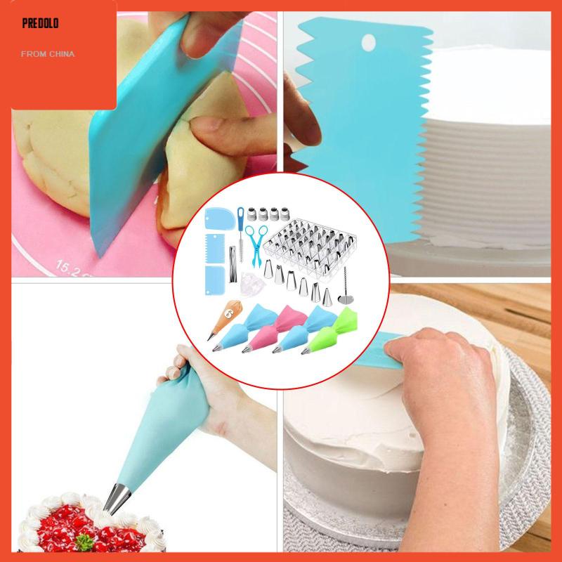 [Predolo] 72x Alat Dekorasi Kue Cookie Icing Kue Cupcakes Baking Set Pembuatan Kue