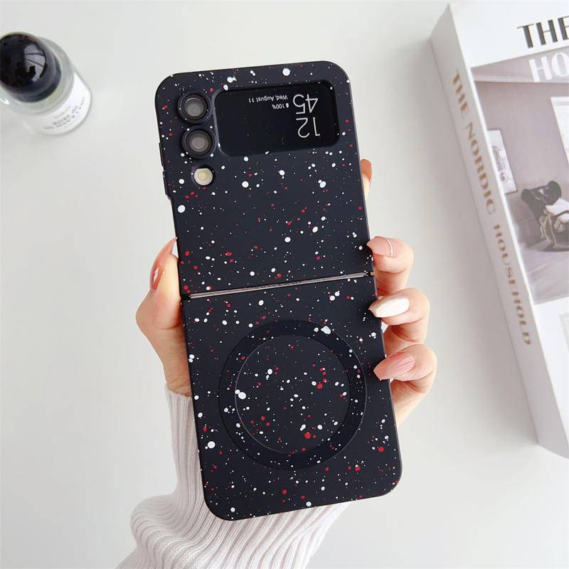 Untuk Galaxy Z Flip3 4 Magsafe Wave Point Case Untuk Samsung Galaxy S22 S23 Note20 Ultra S23 Note10 Plus Tipis Hard PC Slim Cover