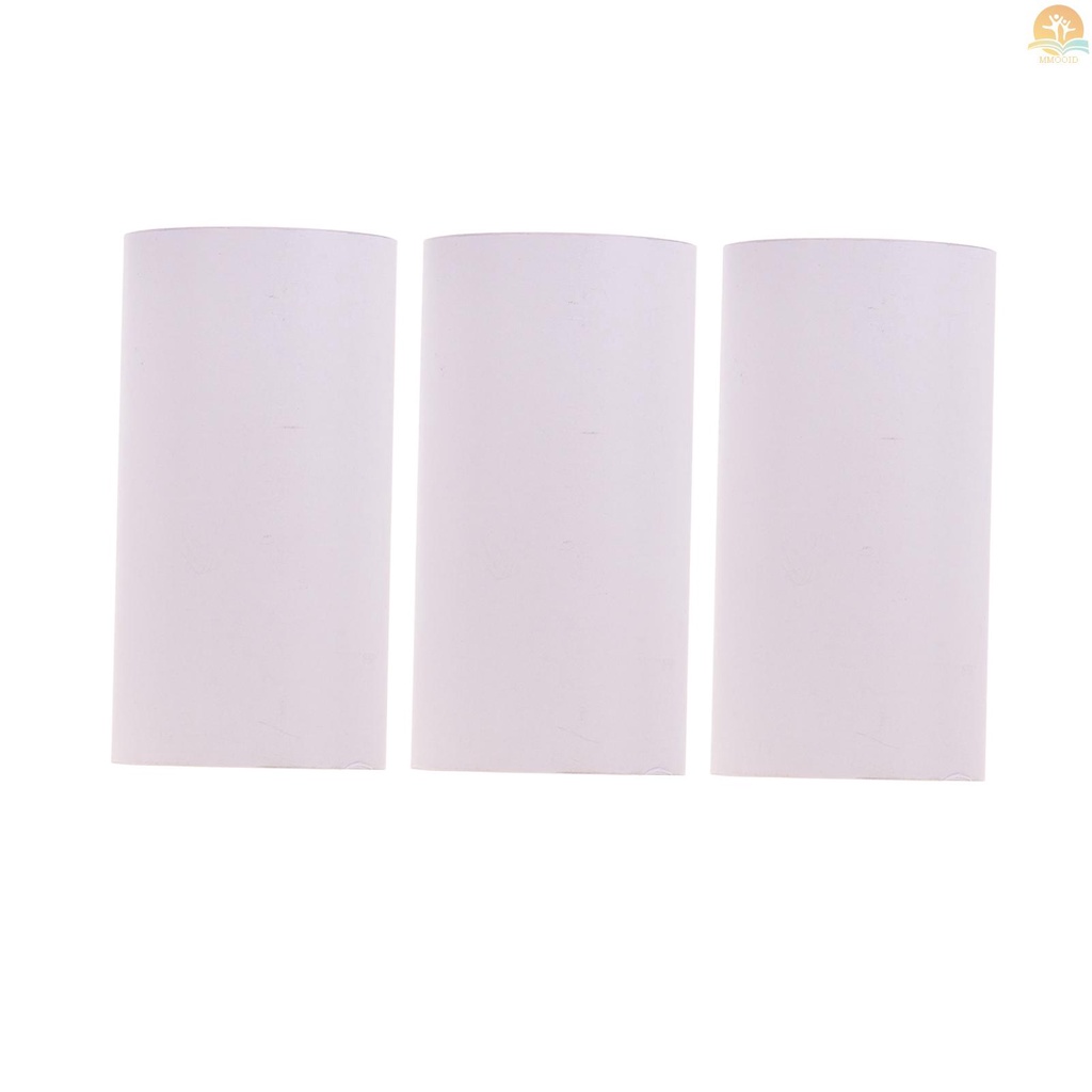 In Stock Poooli White Blank Thermal Paper Tahan Lama 10-tahun Kertas Roll BPA-Free 57*30mm (2.17*1.18in) 3roll Compatible Dengan Poooli Thermal Printer