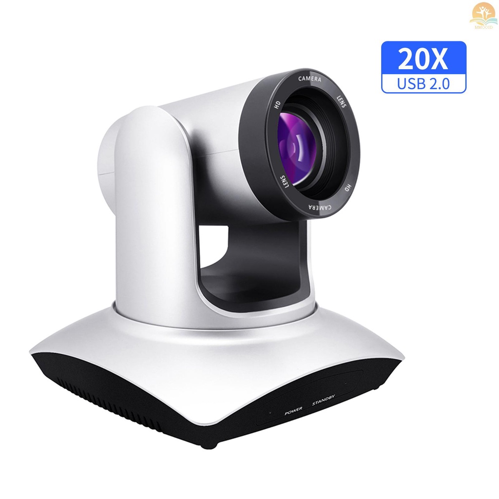 In Stock Conference PTZ Camera Wall Mount WebCam 20X Optical Zoom Koneksi USB Dengan Remote Controller Plug &amp; Play Kompatibel Dengan Windows Mac Untuk Zoom Skype Video Meeting Online