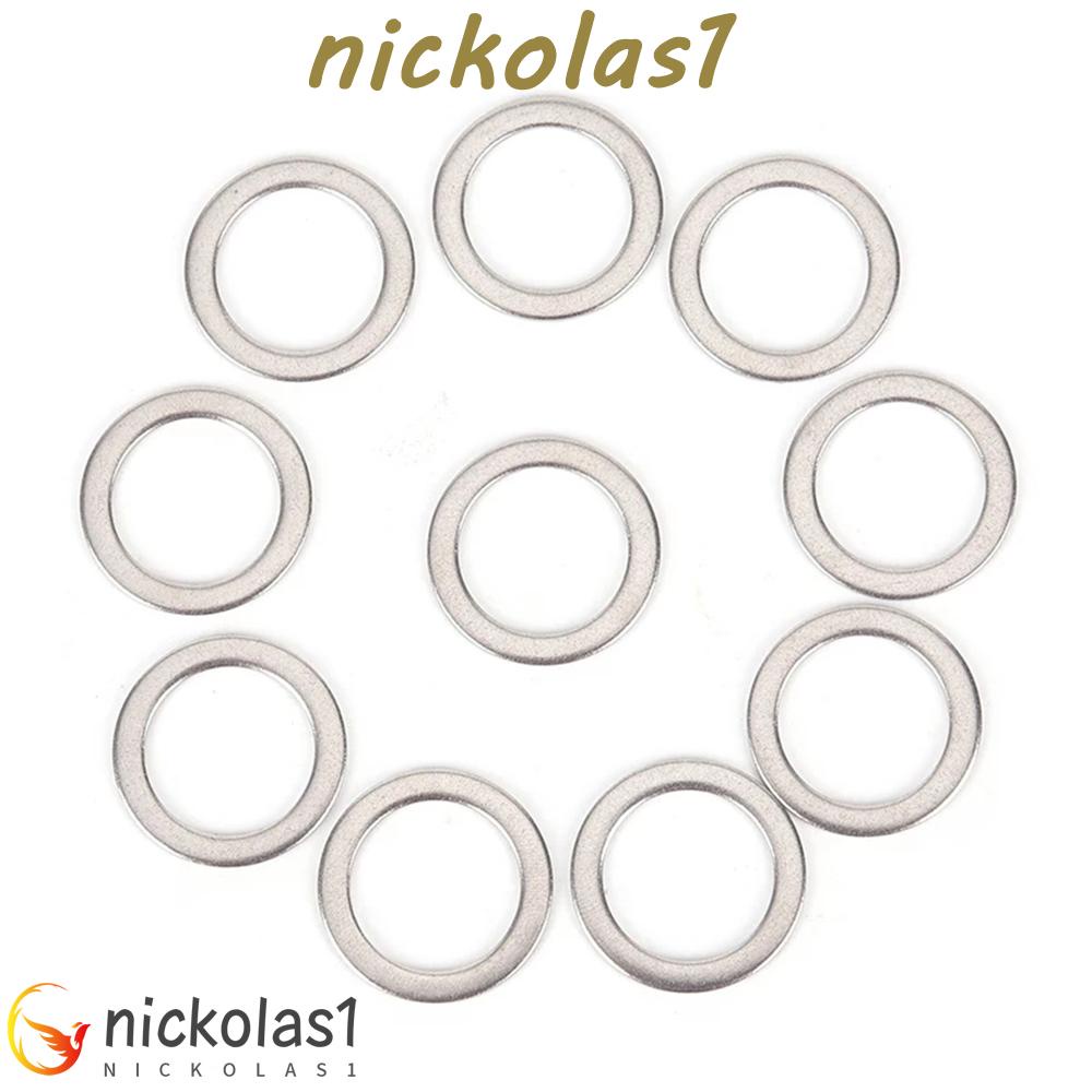 NICKOLAS1 Ring Washers Stainless Steel 10Pcs Spacer Engkol Sepeda Bagian MTB Bike Sepeda Pedal