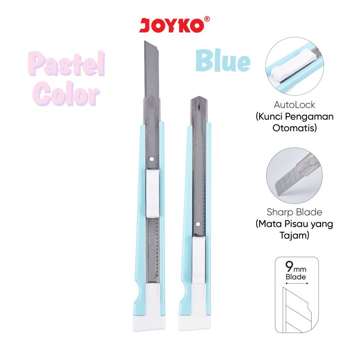 

CUTTER JOYKO A-300A PASTEL COLOR | PISAU CUTTER KECIL JOYKO
