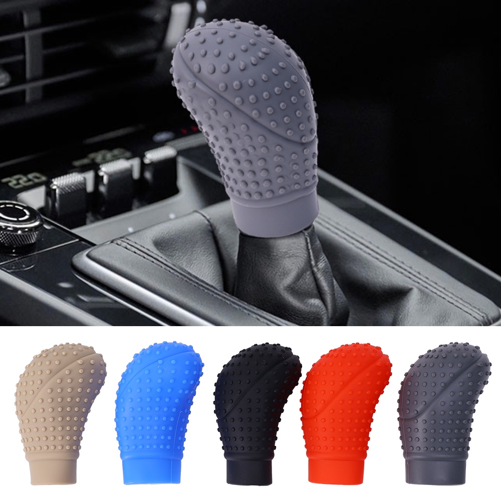 Mobil Gear Shift Knob Sleeve/Manual Automatic Rod Head Sleeve/Penutup Rem Tangan Silikon Lembut/Pelindung Rem Tangan Mobil/Aksesoris Styling Otomotif Universal