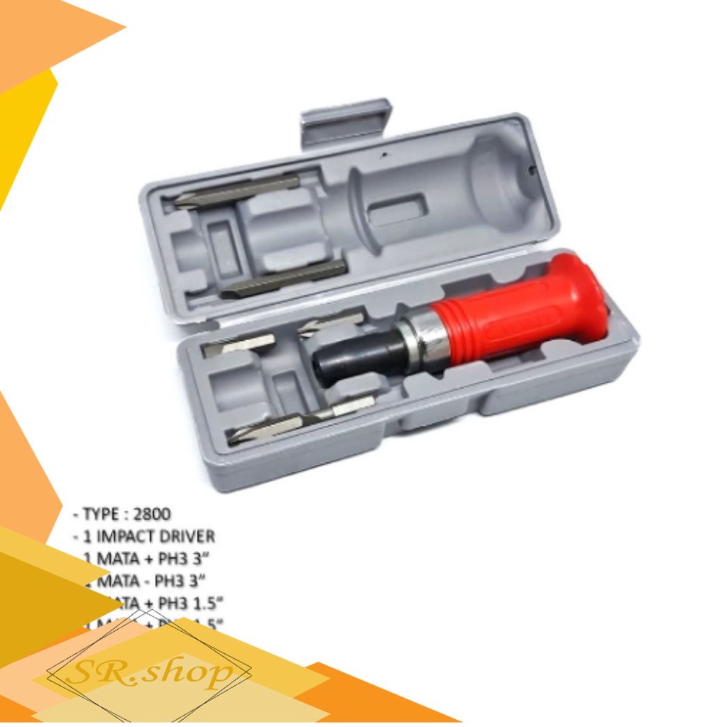 Vessel Obeng Ketok Impact Driver Isi 7 PCS Bisa COD, obeng ketok buka baut yang keras