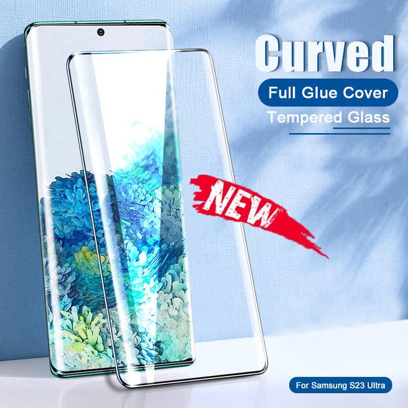 3pcs Curved Tempered Glass Untuk Samsung Galaxy Note10 S10 S9 S8 Plus Pelindung Layar Untuk Samsung Galaxy S23 S22 S21 S20 Note20 Ultra Note8 Note9 Film