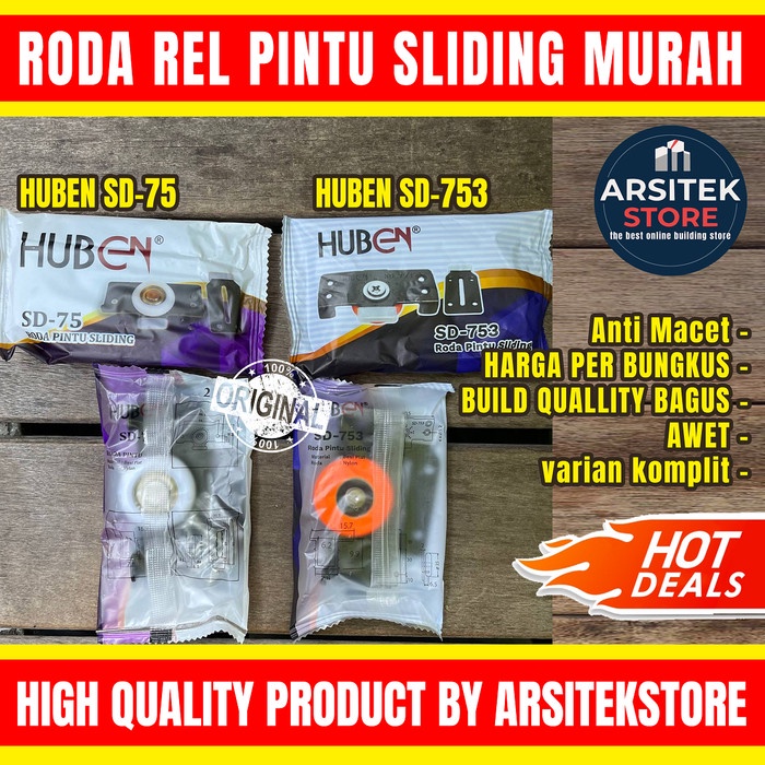 Roda Lemari Sliding Geser Huben SD 75 SD 753 REL 75 REL 753