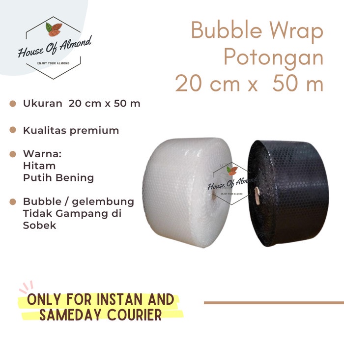 

Bubble Wrap Roll Ukuran 20 cm x 50 meter - Hitam