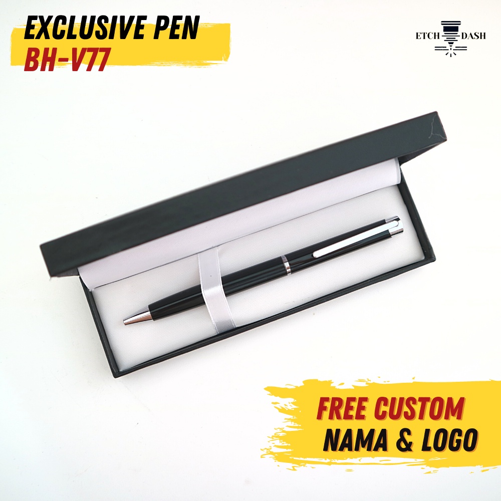 

Souvernir Pulpen Metal Elegan dengan Box Hitam | Free Custom Nama Logo Perusahaan - Exclusive Pen BH-V77