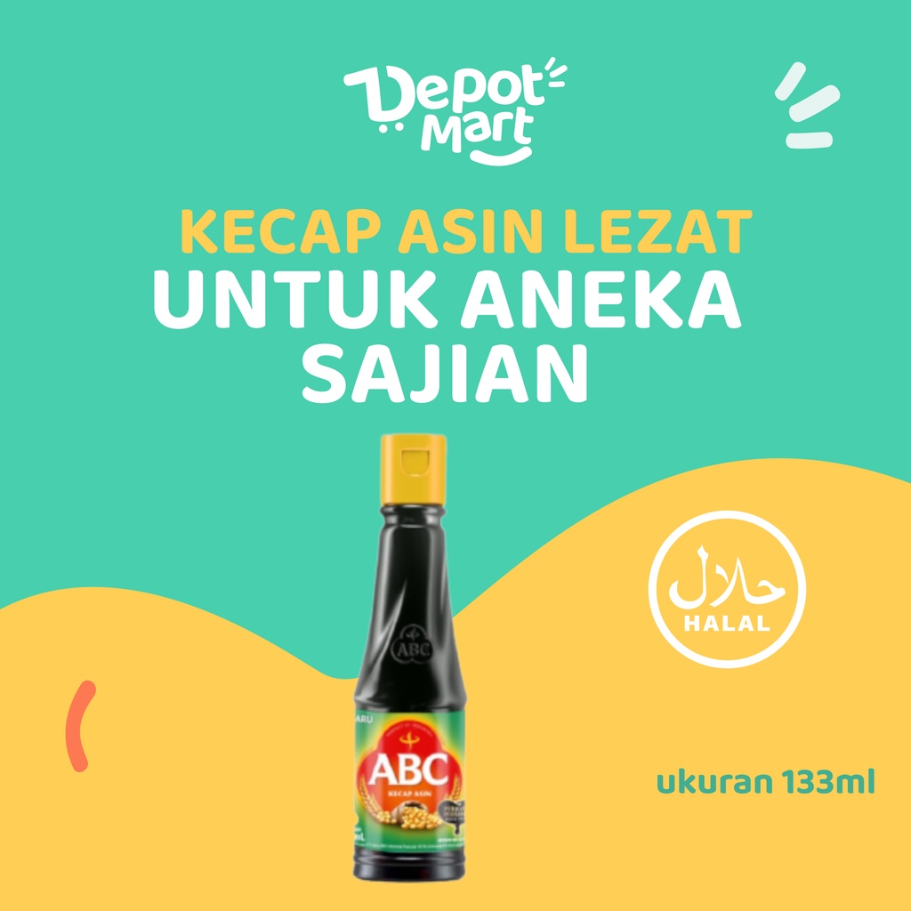 

Kecap Asin ABC 133ML Botol Plastik Depot Mart