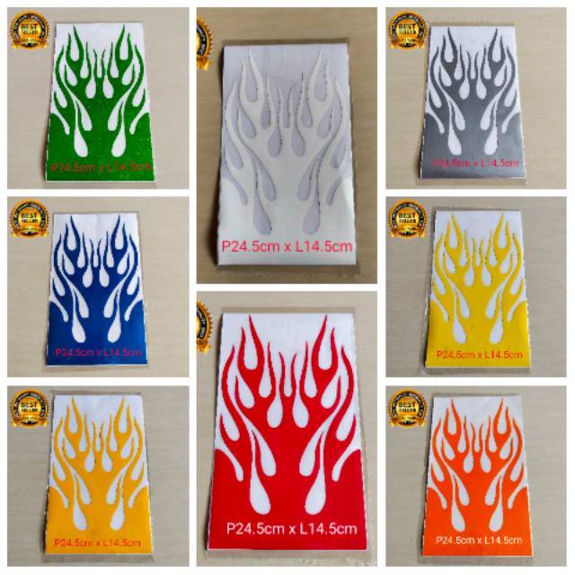 Promostiker spakbor lidah api,stiker spakbor depan, stiker cutting