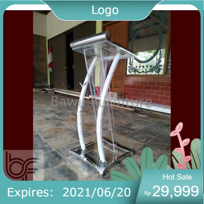 Mimbar Gereja Akrilik Furniture Stock Banyak Pilihan Podium Acrilyc