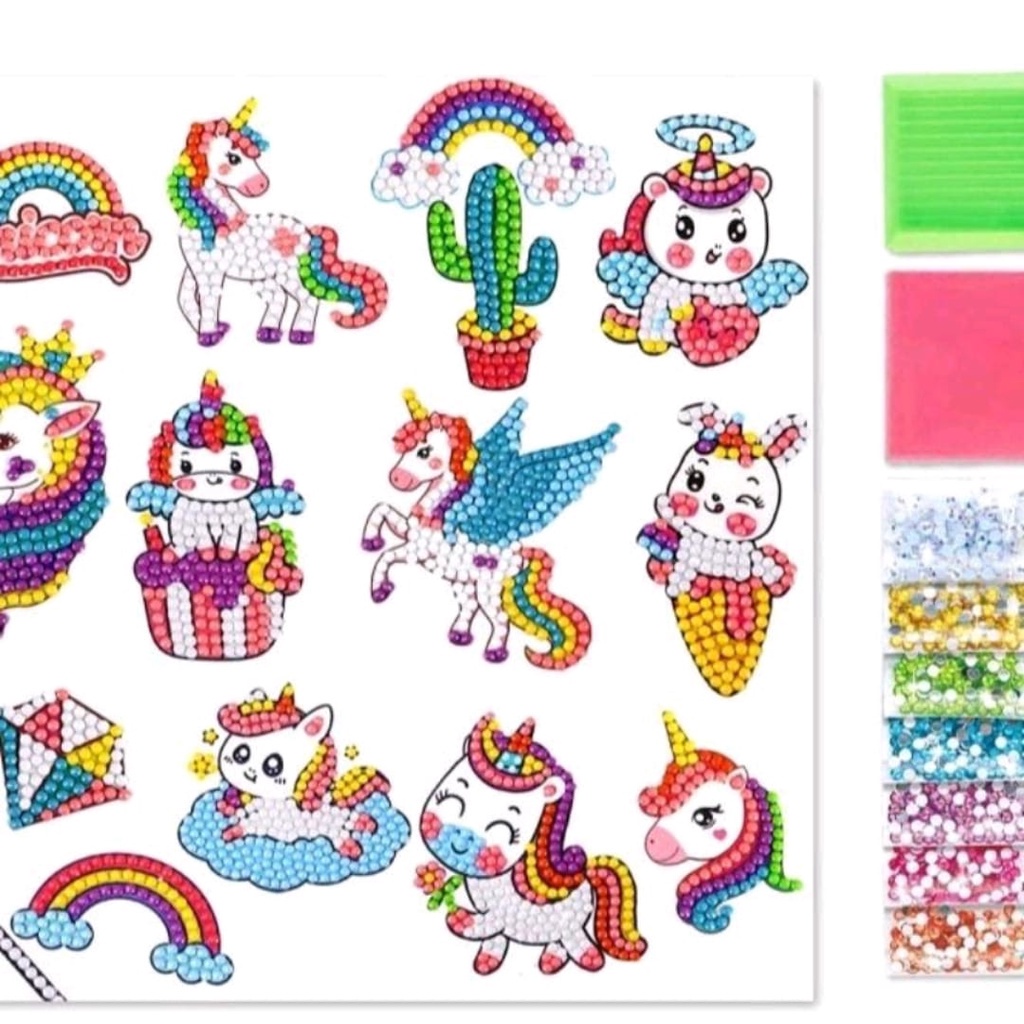 

MAINAN ANAK STICKER DIY POP IT DIAMOND PAINTING / STIKER EDUKASI PAINTING KOREA 3