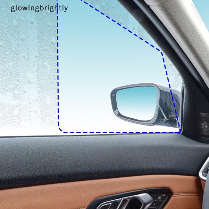 [glowingbrightly] 2pcs Tahan Hujan Aksesoris Mobil Kaca Cermin Jendela Film Bening Membran Anti Kabut TFX
