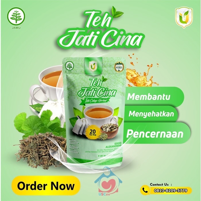 

SYAKILLA Teh Celup Daun Jati Cina Herbal Pelangsing Usybah Teh Diet Alami 20 bg - TEH BERKUALITAS KEMASAN POUCH