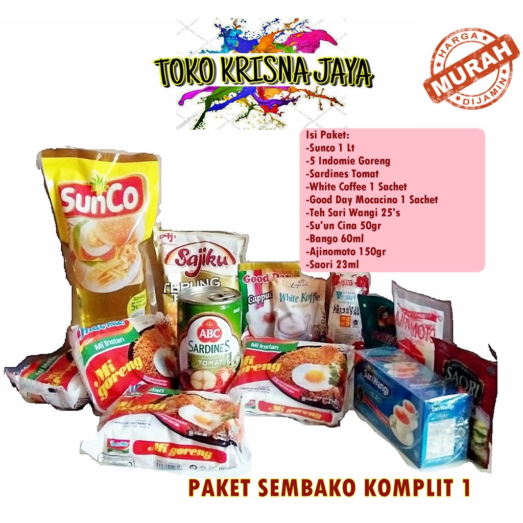 Murah PAKET SEMBAKO KOMPLIT LENGKAP LEBARAN MURAH SERBA 125 K