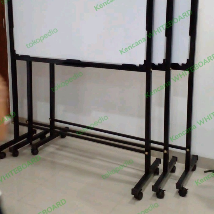 

White Board / Papan Tulis Standing 90 × 120 Cm .Non Magnetik - Ambil sendiri