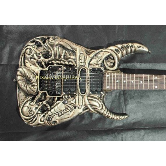 body gitar ukir kayu mahoni super bahan MENTAHAN fnx024 Laris murah