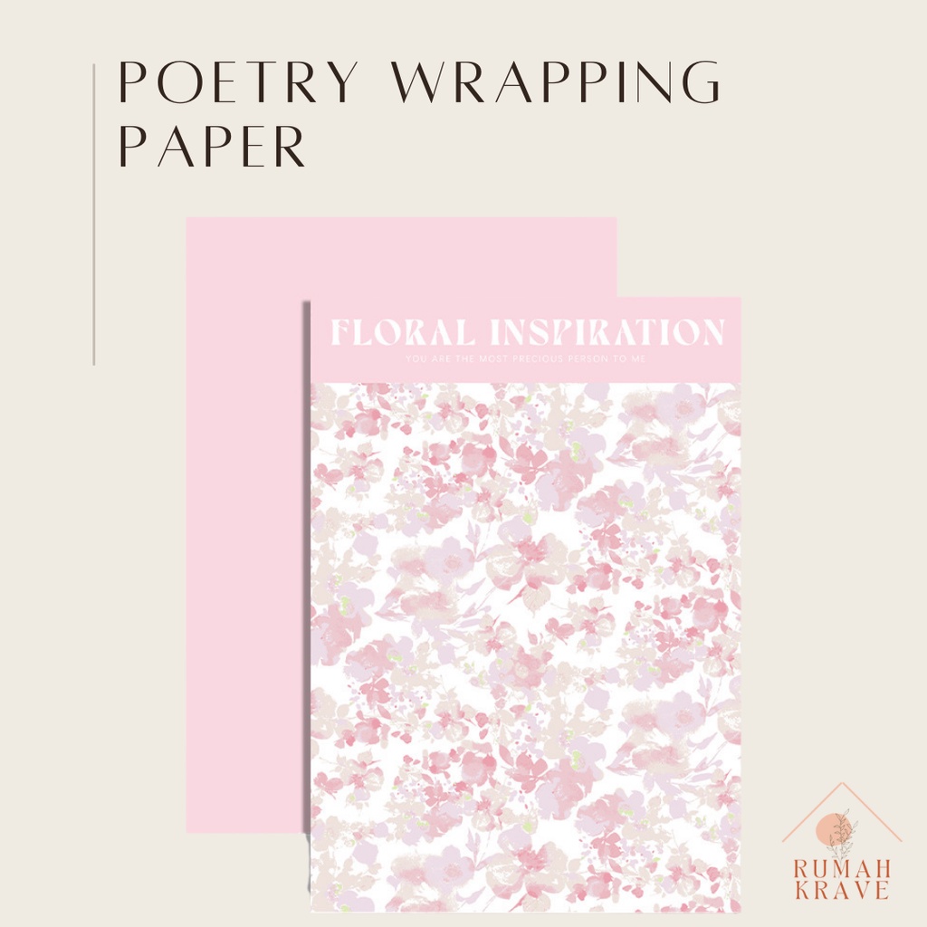 

RUMAH KRAVE - Poetry Wrapping Paper Kertas Kado Buket Bunga