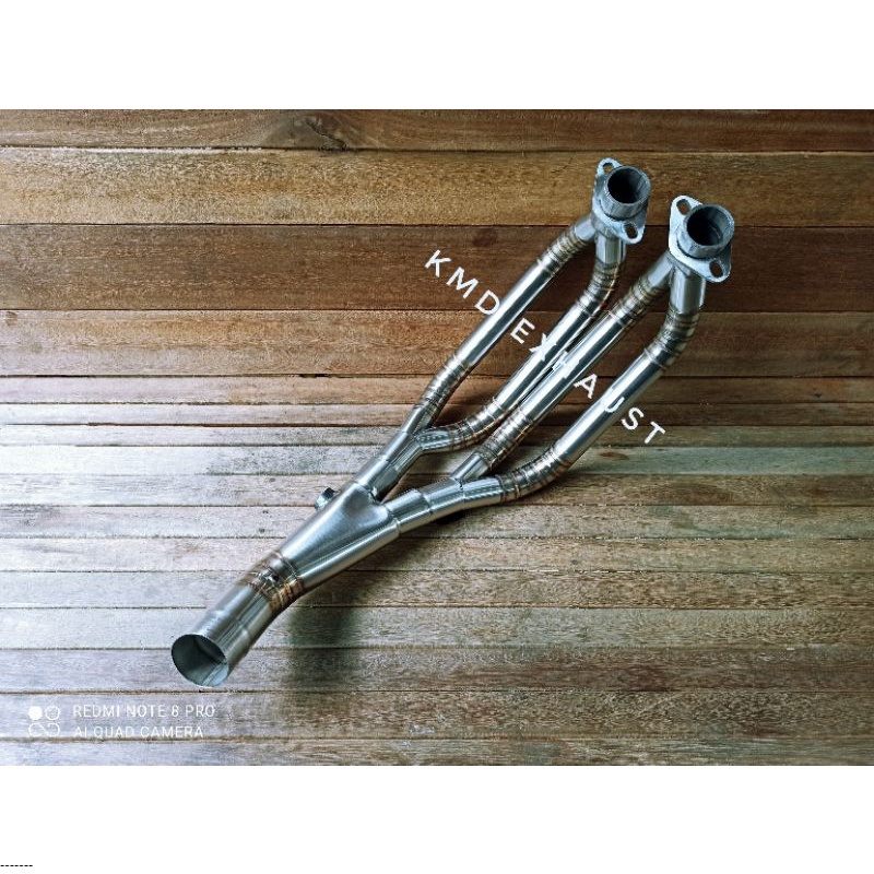 Model 4 silinder Header / Leher ER6 ER6N Extractor manifold vent pipe