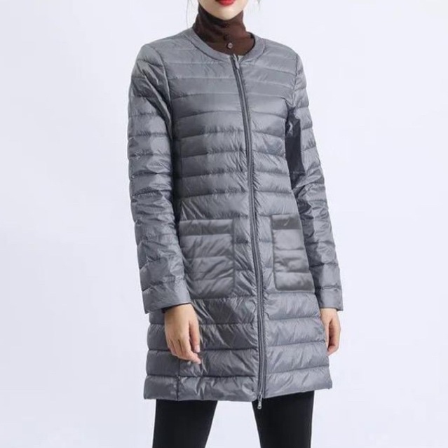 Dhozen - Jaket Parasut Wanita Winter Kembung Musim Dingin Tebal Ringan Windproof Bulu Angsa