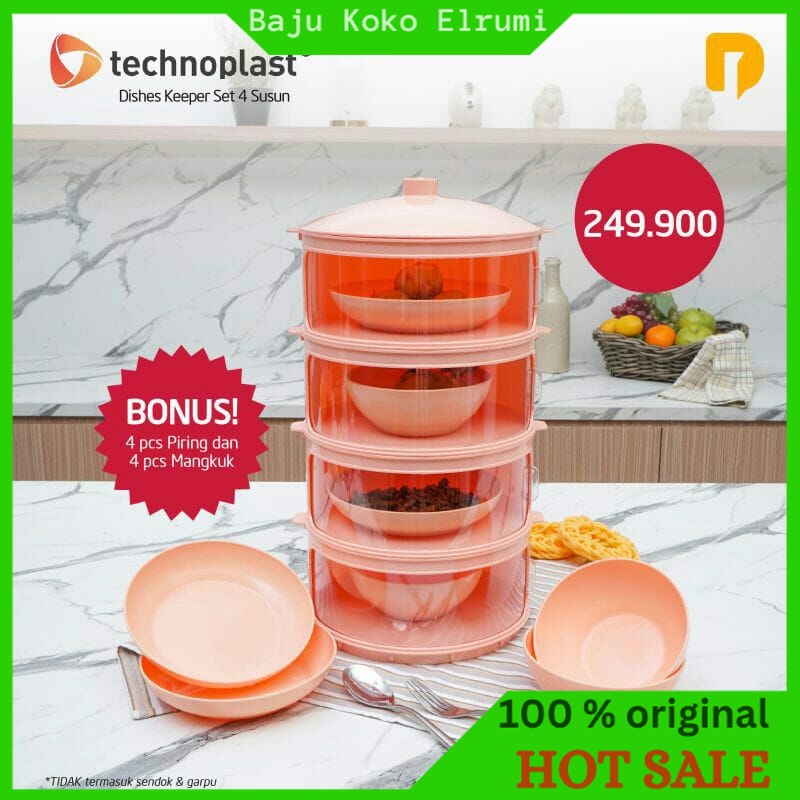 Technoplast dishes keeper susun 4//tudung saji viral