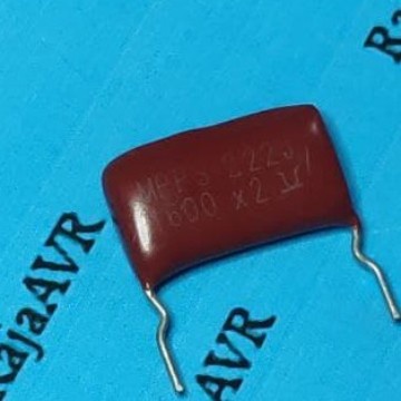 ((3Pcs)) Kapasitor Mylar 222 2.2nF 1600V Milar 1.6KV Volt Tinggi High Voltage