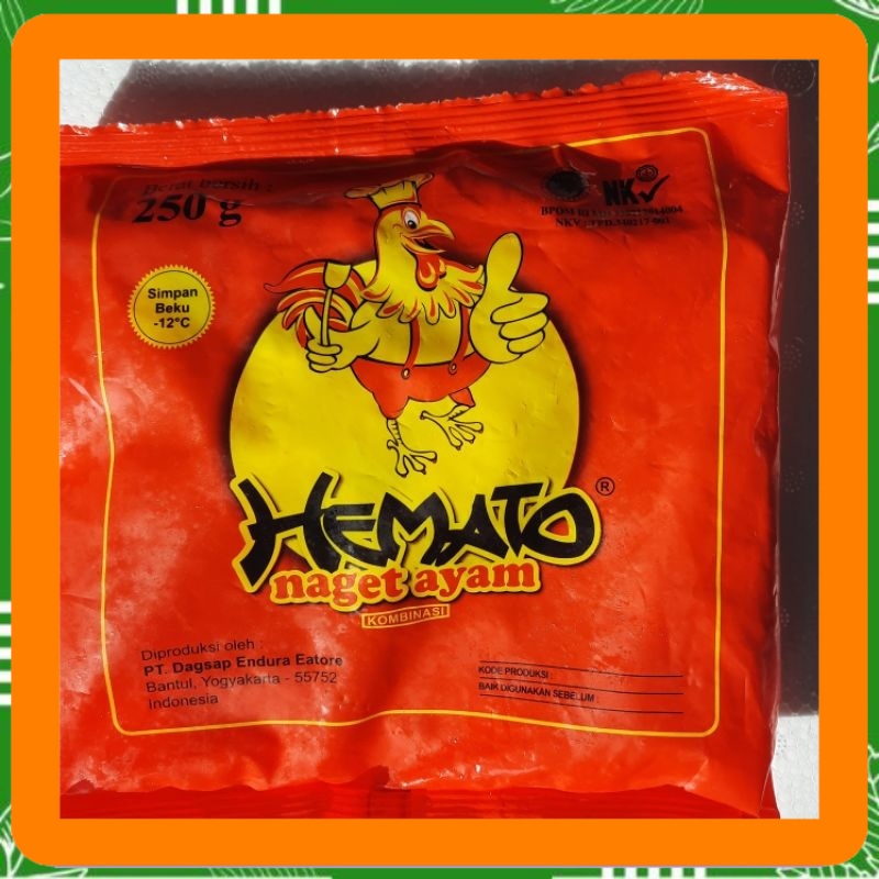 

Hemato naget ayam kombinasi 250 gram Best Seller