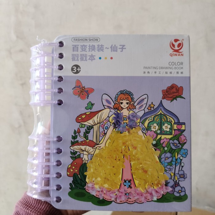

Mainan Permainan Toys Kado Ulang Tahun Anak Laki Perempuan princess theme activity book coloring poking making costume buku Import Murah