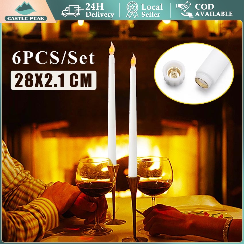 Lilin Putih Led Panjang  Lilin baterai panjang Lilin LED  Electric Candle LED Lampu Elektrik Lilin L