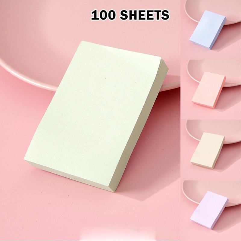 

Yamata 100 Lembar Sticky Notes Bentuk Persegi Panjang Warna Polos Untuk Pelajar Pekerja / Sticky Notes 10.1X7.6 Cm Polos Warna Warni