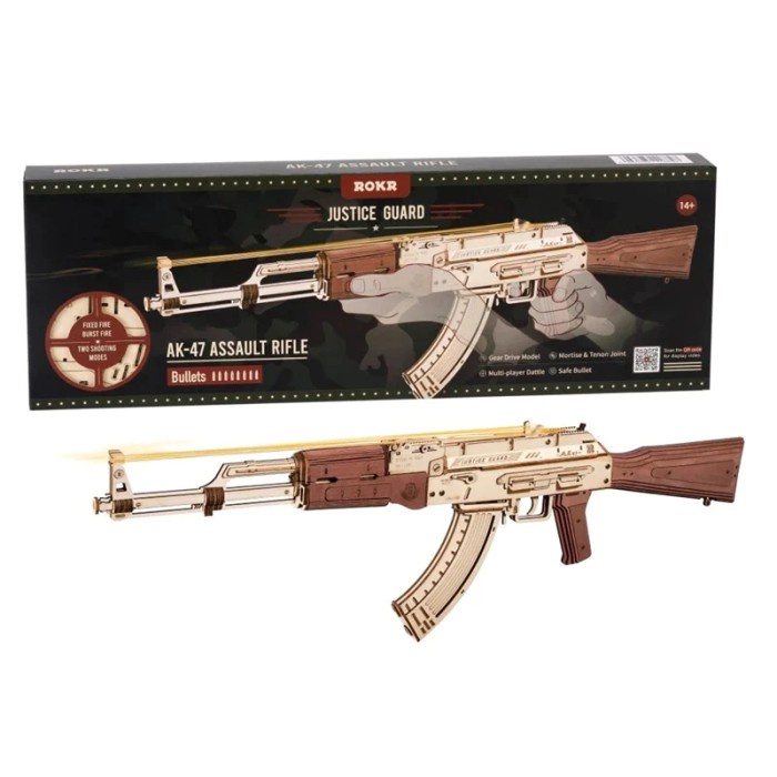 ROLIFE Robotime ROKR Automatic Rifle AK-47 3D Wooden Assembly Gun LQ901