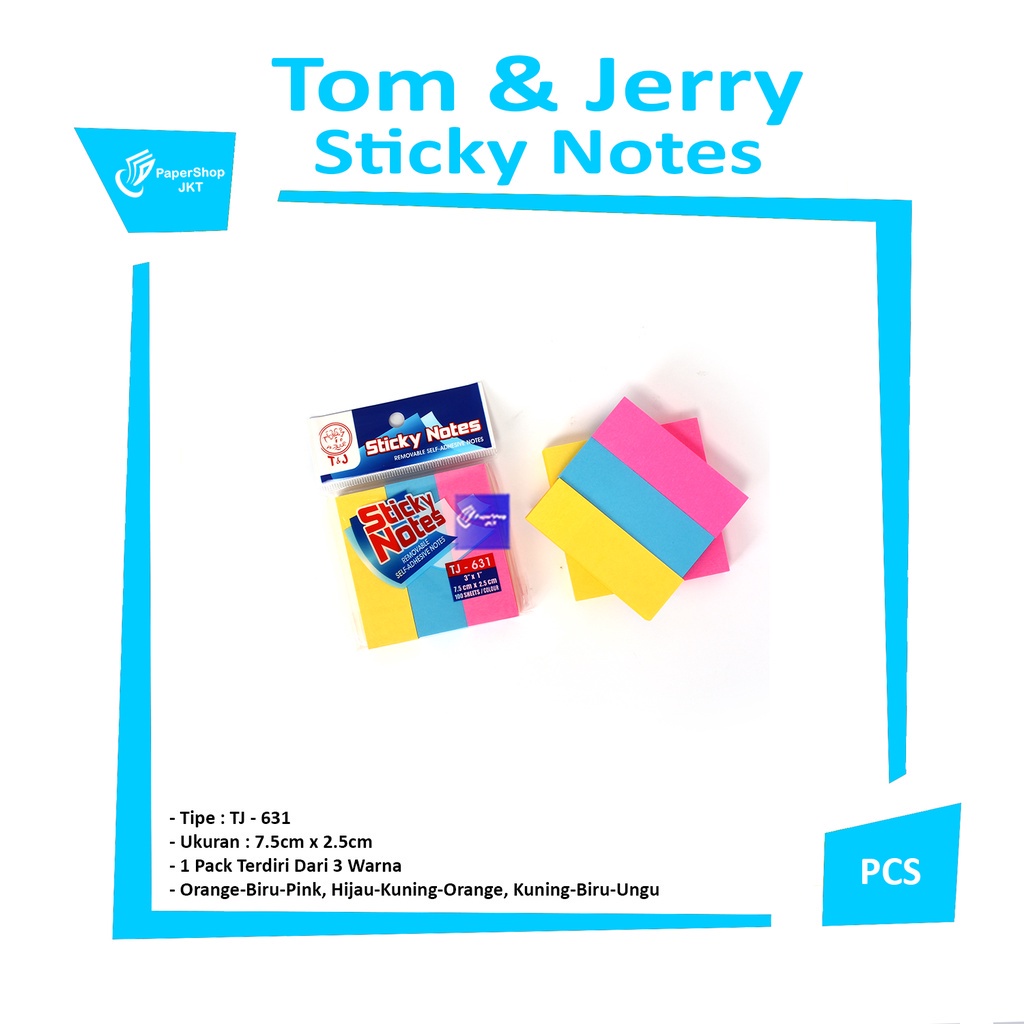 

TOM & JERRY - Sticky Notes TJ-631 3 Warna - Pad