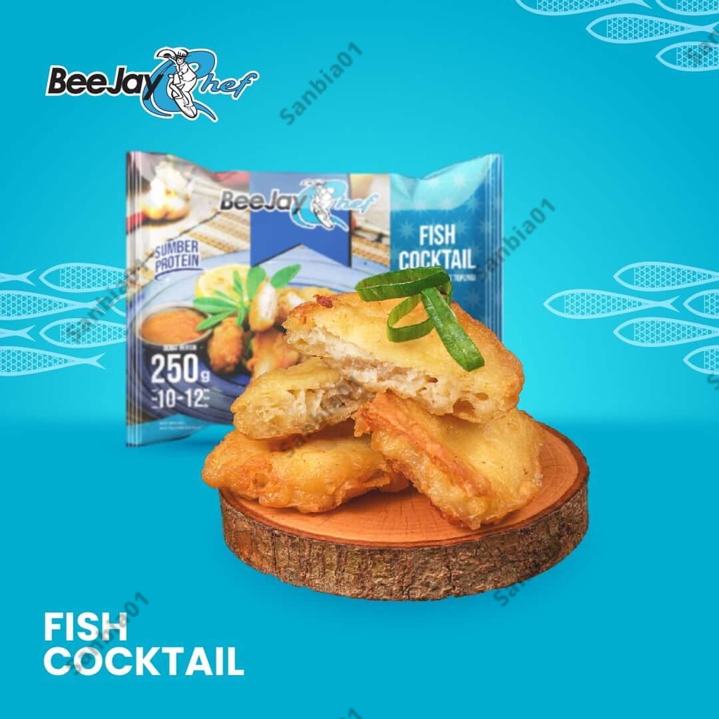 

BeeJay Chef Fish Cocktail Ikan Olahan Lapis Tepung 500 Gram Frozen Food