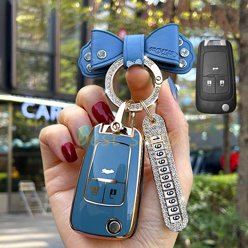 Soft TPU Chevrolet Car Key Cover Case Key Holder Gantungan Kunci Keyring Untuk Chevrolet Covoz Cruze Cruze