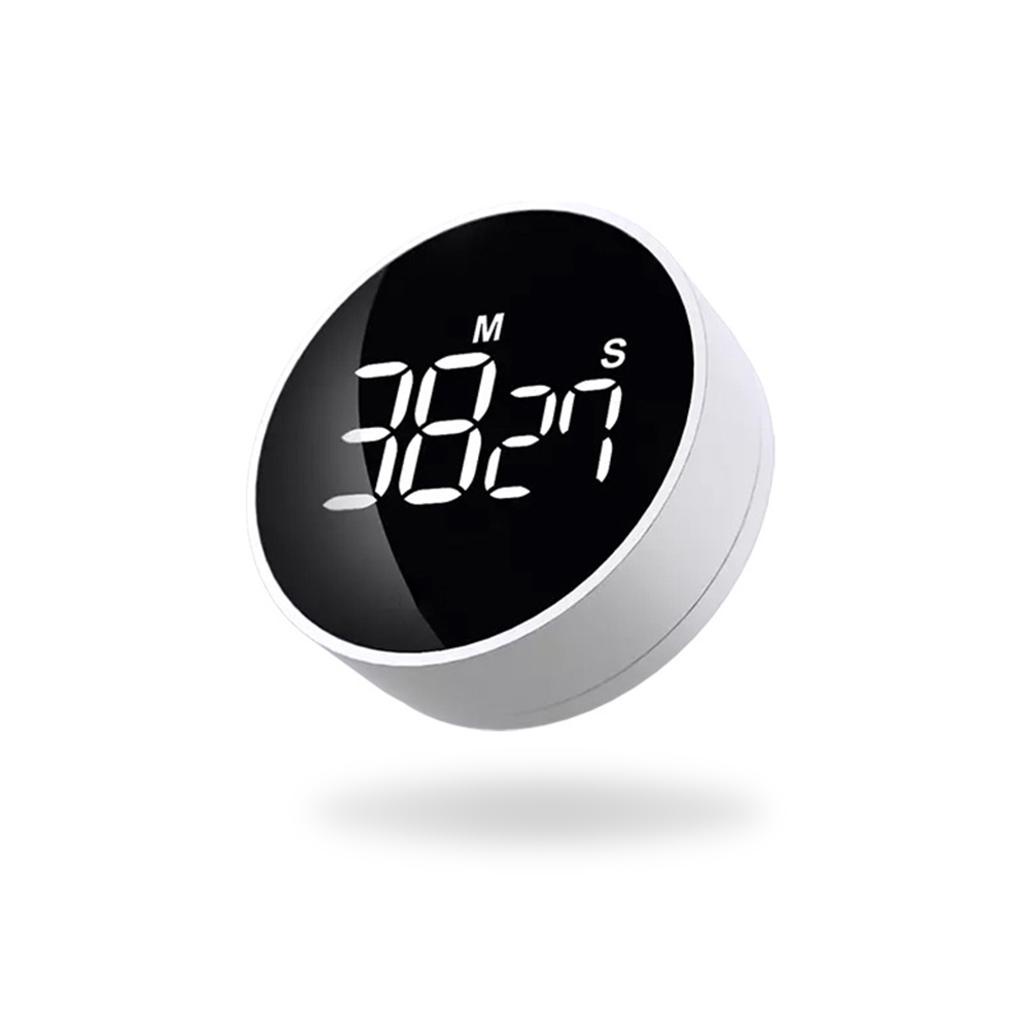 Rotary Kitchen Timer LED Layar Penuh Digital Belajar Belajar Stopwatch Portable Manual Running Olahraga Alarm Pengingat Waktu