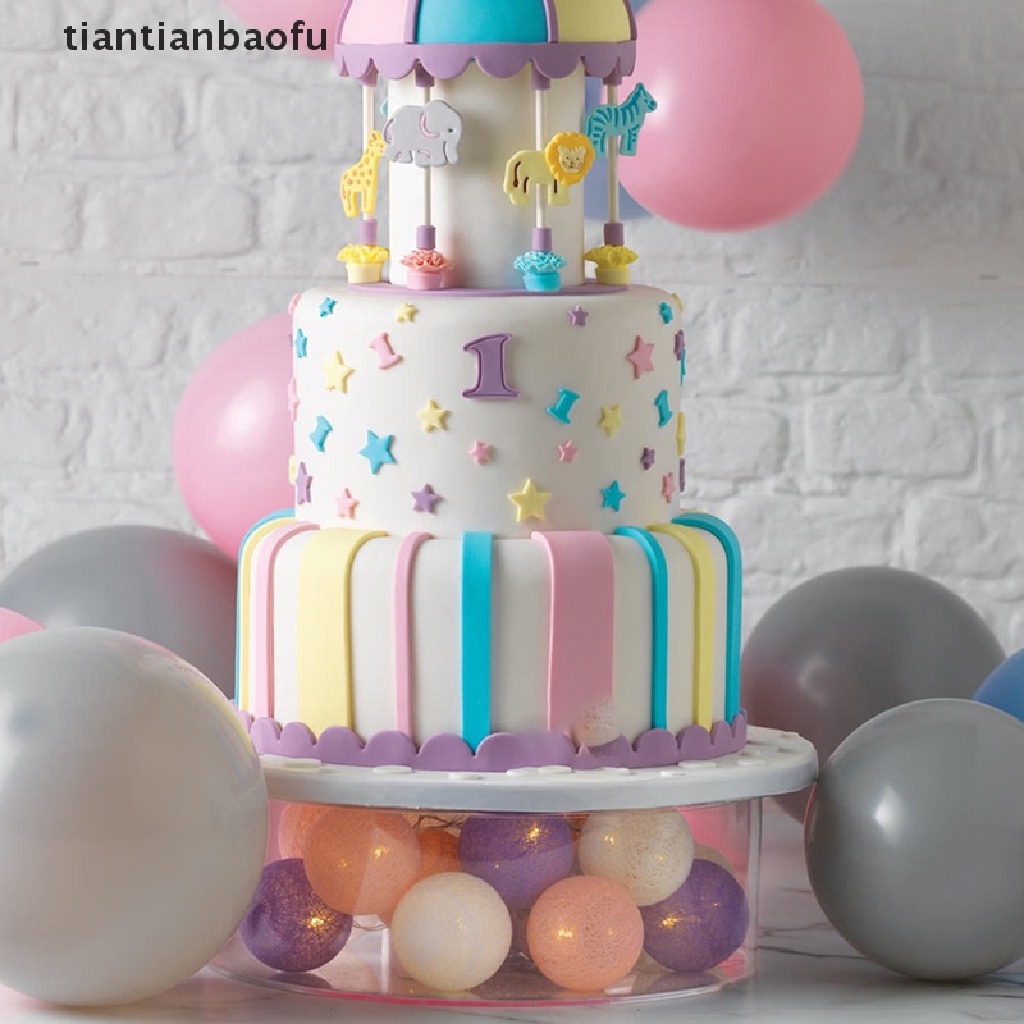 [tiantianbaofu] Stand Kue Cake Tillers Akrilik Bening Dapat Diisi Dekorasi Untuk Baking Tools Boutique