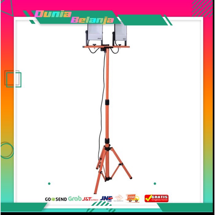 Krisbow Lampu Kerja LED 2x30 Watt 2 Meter Lampu Sorot Lampu Proyek