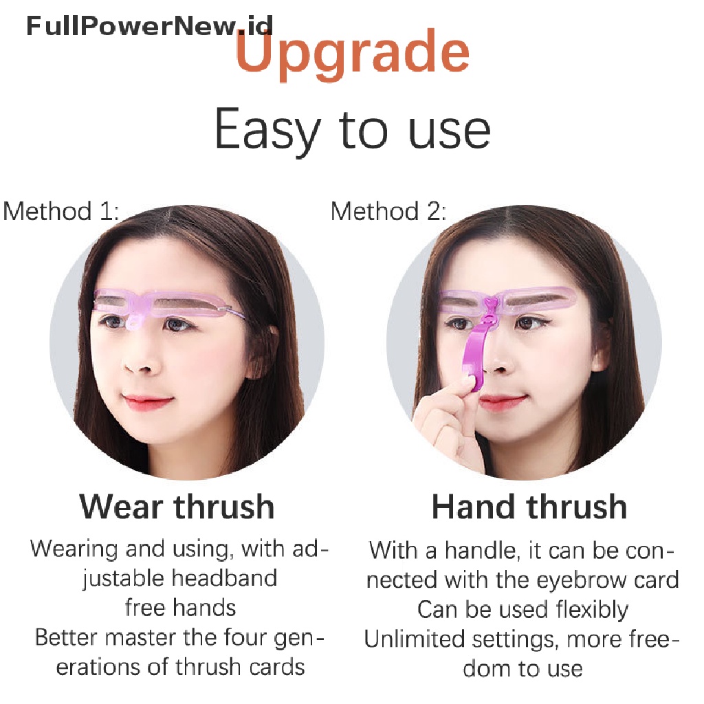Power 8gaya Stensil Pembentuk Alis Grooming Shaper Reusable Template Alat Makeup ID
