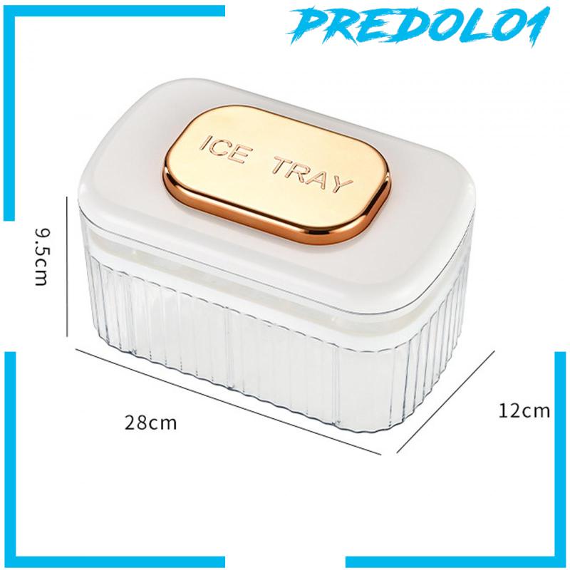[Predolo1] Ice Cube Tray Tipe Press Reusable Hemat Tempat Untuk Minuman Freezer Chilling