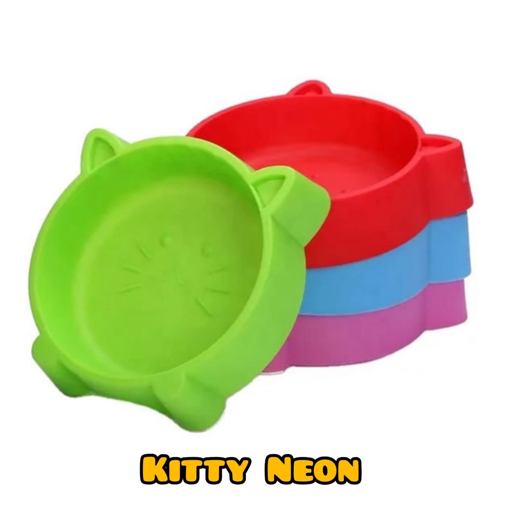 Tempat Makan Kucing Anjing Kelinci Piring Pakan Minum Mangkok Mangkuk Bentuk Hello Kitty Head Pet Feeder Cat Dog Rabbit Bowl 15 cm