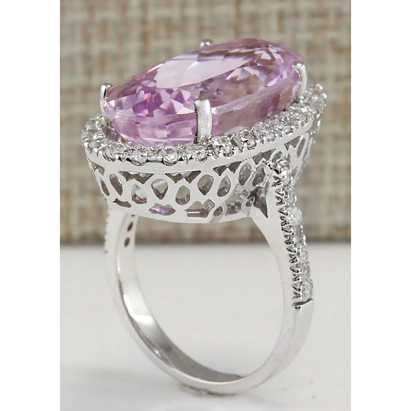 Goldkingdom Aksesoris Perhiasan Fashion Ready Stock Cincin Amethyst Mewah Eropa Dan Amerika Perempuan Kreatif Karat Telur Angsa Cincin Berlian.