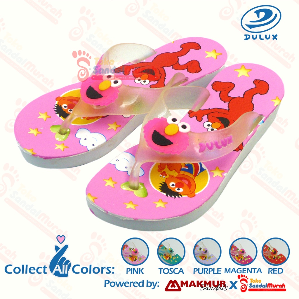 Toko Sendal Murah - Sandal Jepit Anak Remaja Uk 30-35/ Sandal Karakter Elmo/ Sandal Jelly Bahan Empuk/ Sandal Anak Sesame Street/ Sandal Santai Murah Meriah/ [ Toko Sendal Murah M 333 C ]